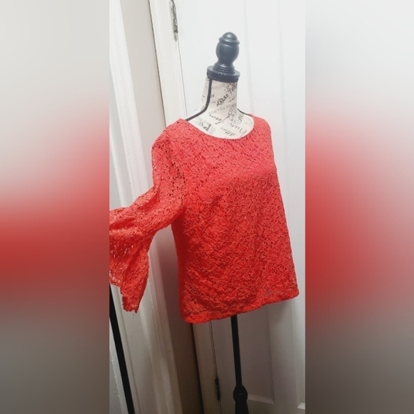 Red 3/4  Quarter Sleeve Top. 🌴 - Picture 6 of 6